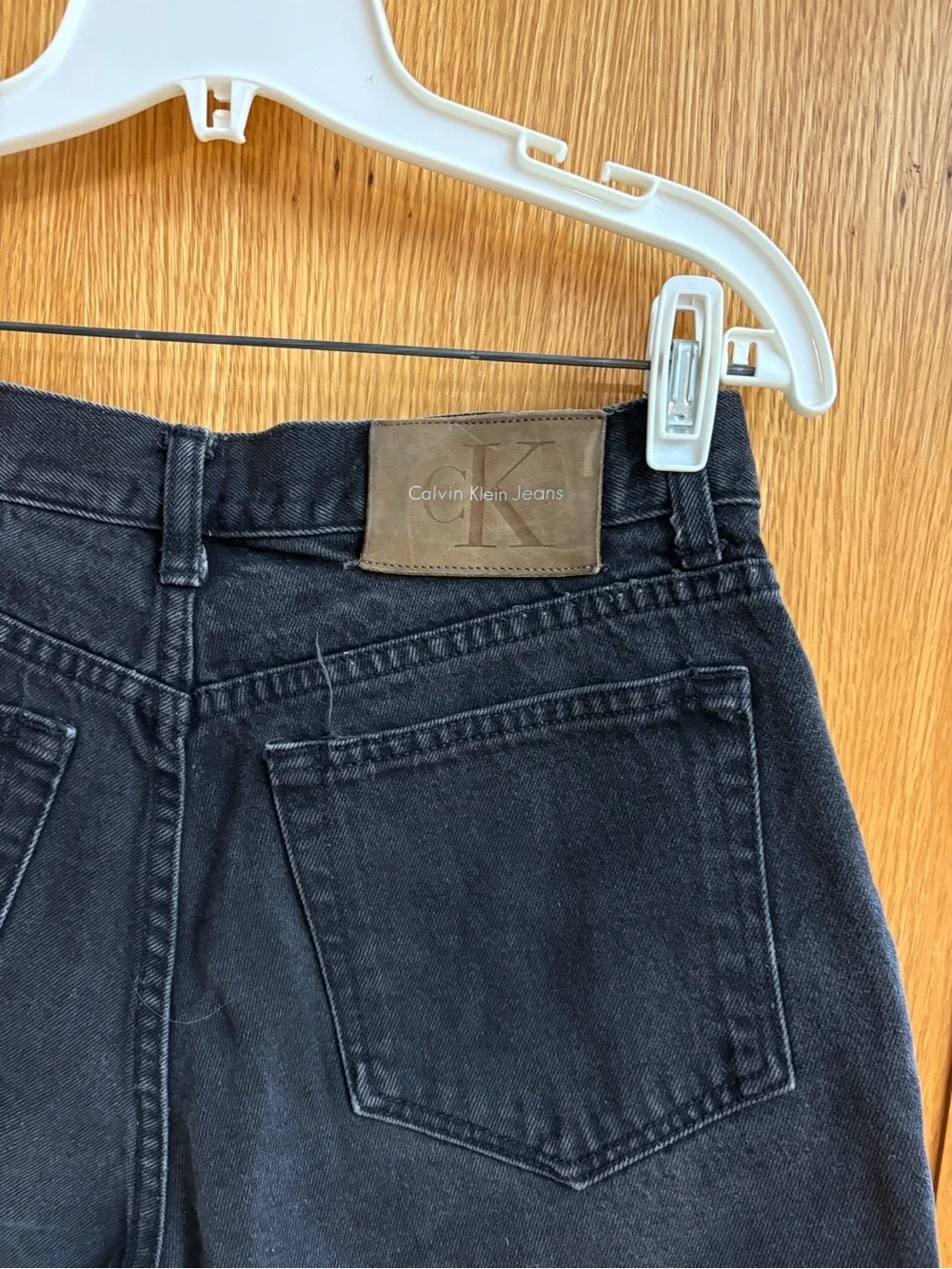 Calvin Klein Jeans Vintage Black Back-Pocket Denim Shorts